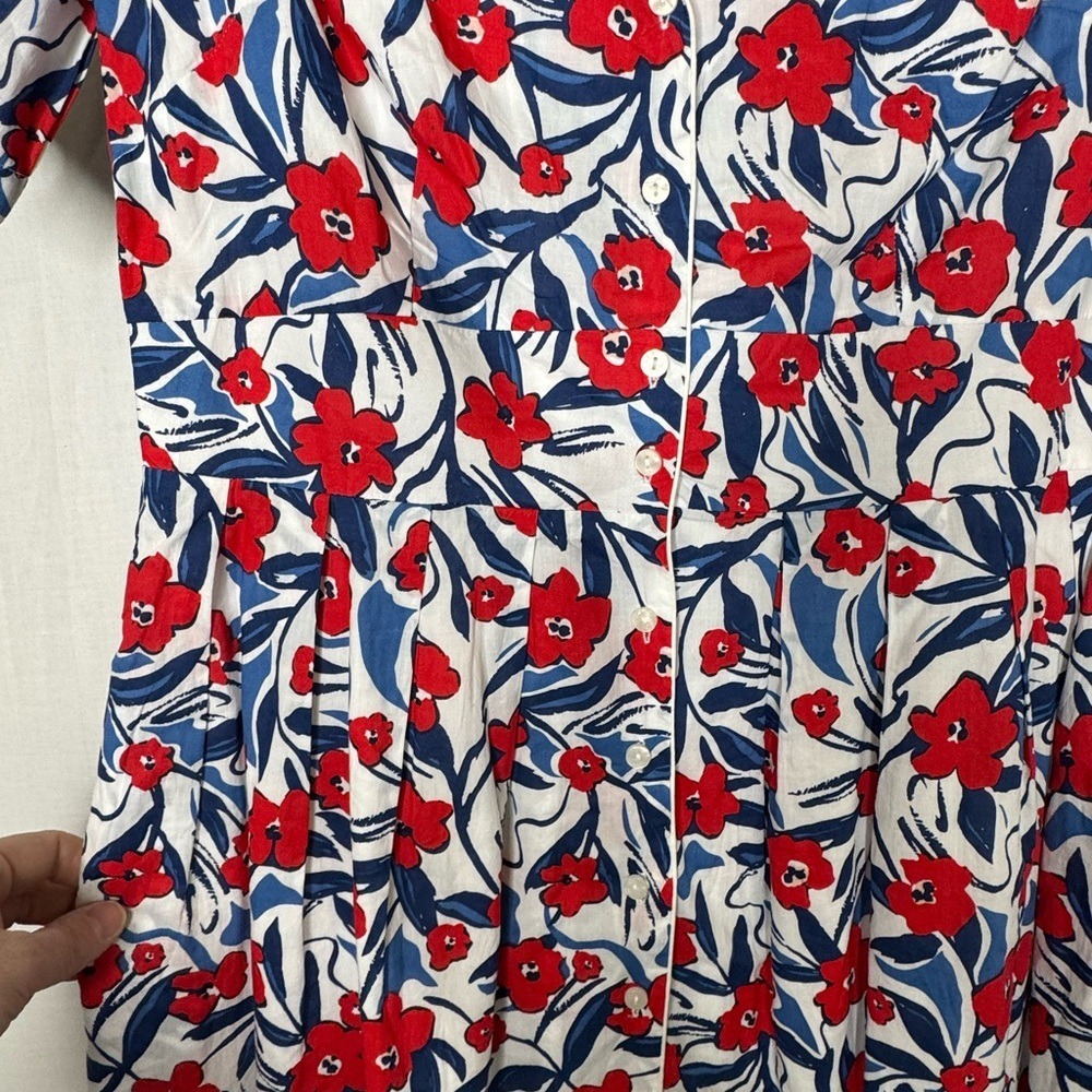 Seasalt Cornwall Womens Organic Cotton Lottie Charlotte Midi Dress Sz 6 Floral - Picture 6 of 10